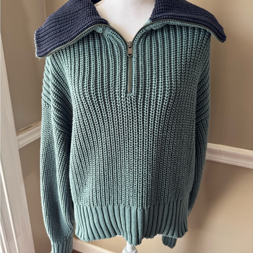 Athleta Teal Knit Sweater